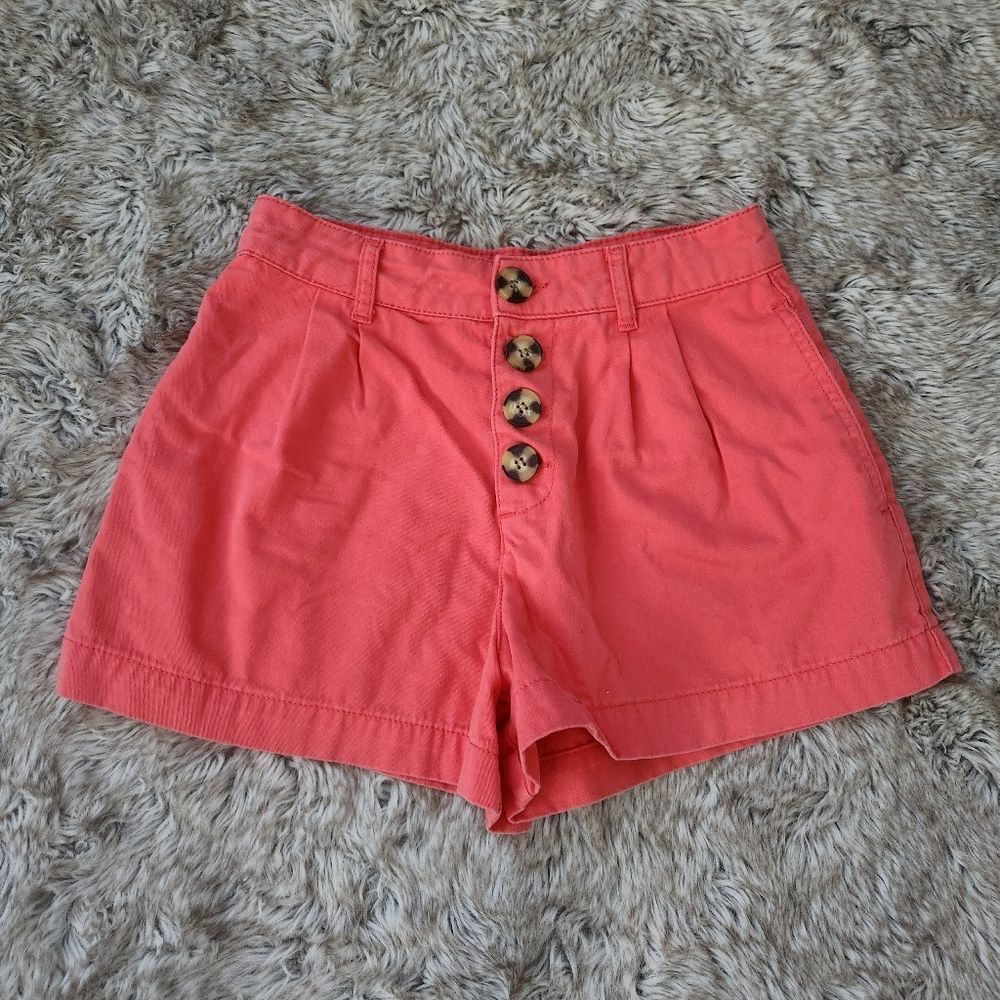 BDG Urban Outfitters Coral Pink Button Fly‎ Shorts Women's Size 24
